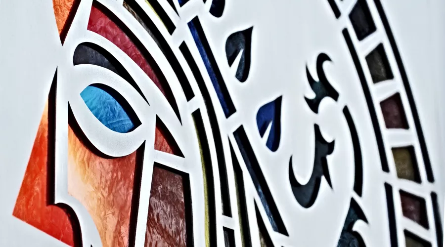 Close of up Minerva on the exterior of Schneider Hall